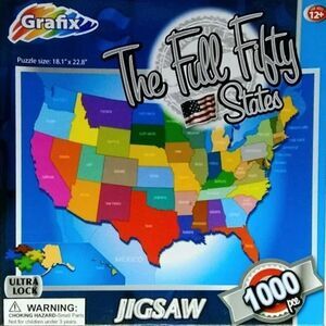 The Full Fifty States Jigsaw Puzzle 1000 Piece Grafix